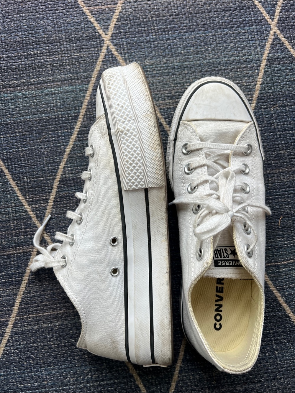 Converse all star platform white women’s 9.5